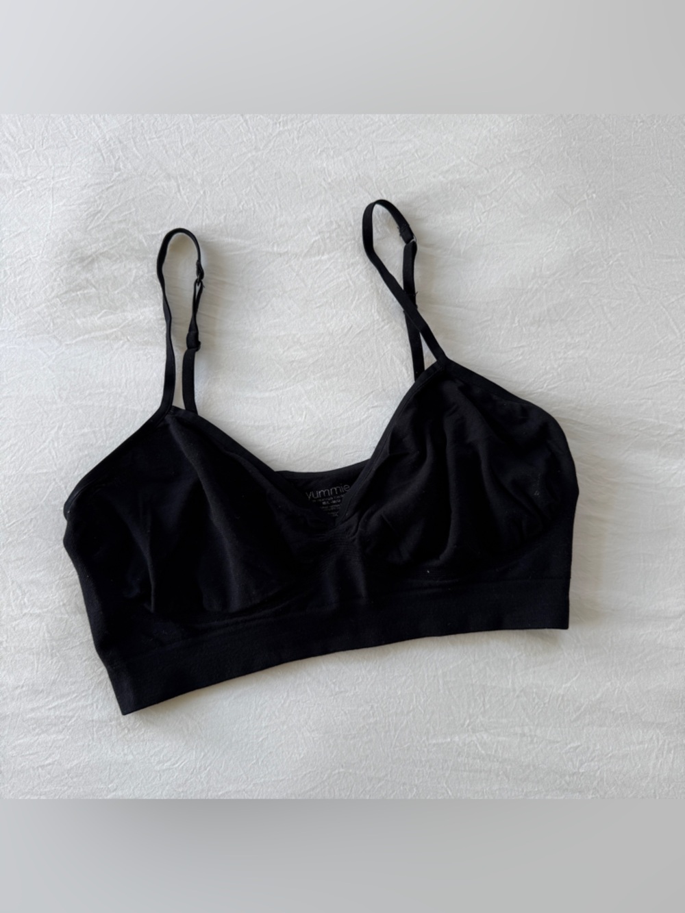 Yummie Audrey Wire Free Unlined Bralette in Black